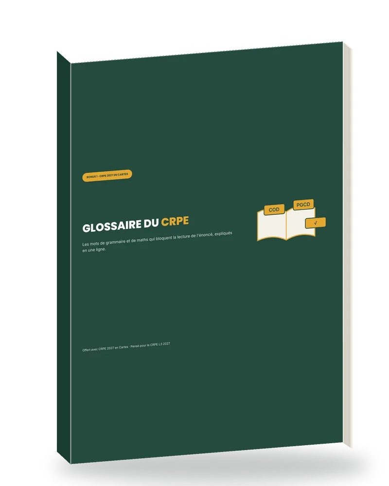 Bonus 1 : E-book Glossaire du CRPE